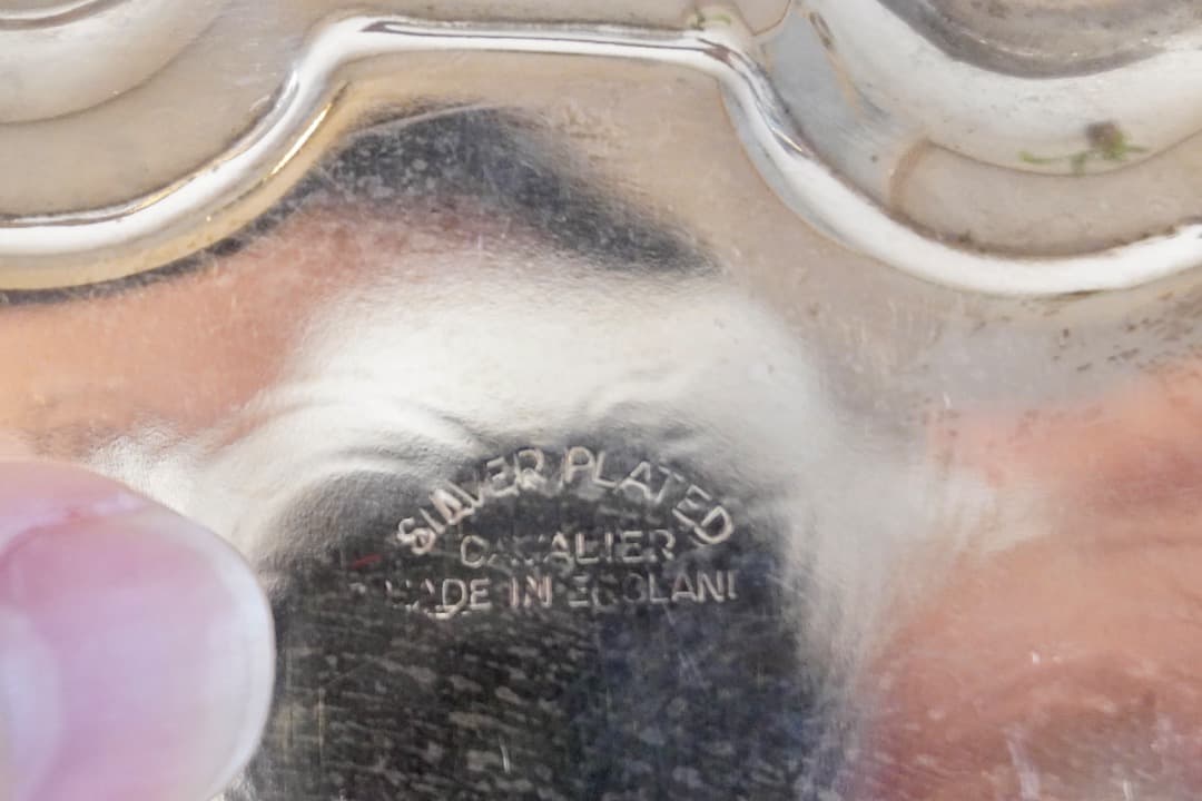 イギリス ヴィンテージ シルバープレート トレー③