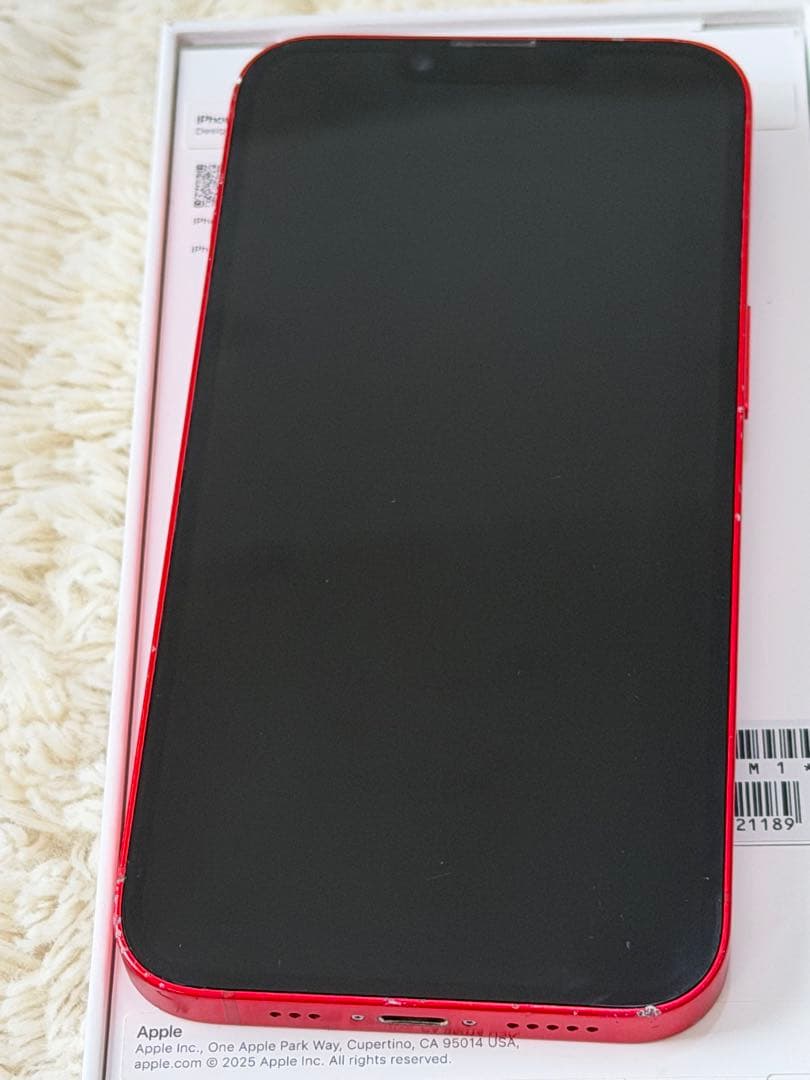 iPhone 14 レッド 128GB 本体のみ バッテリー80%