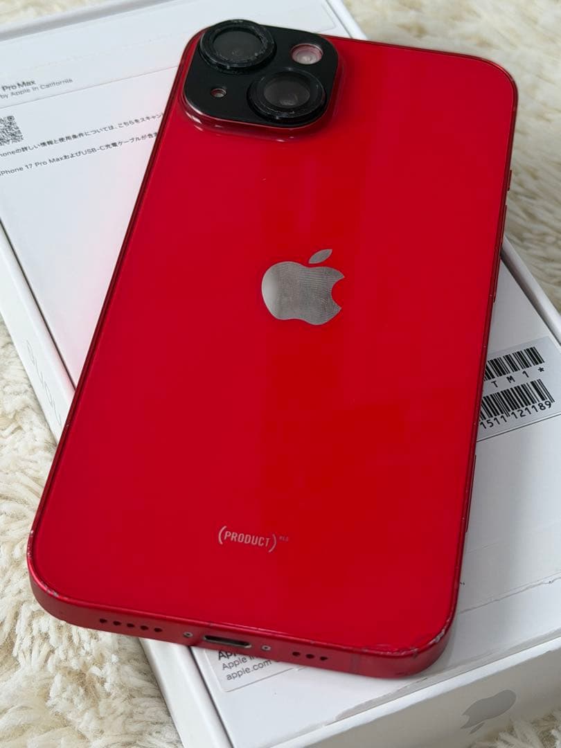 iPhone 14 レッド 128GB 本体のみ バッテリー80%