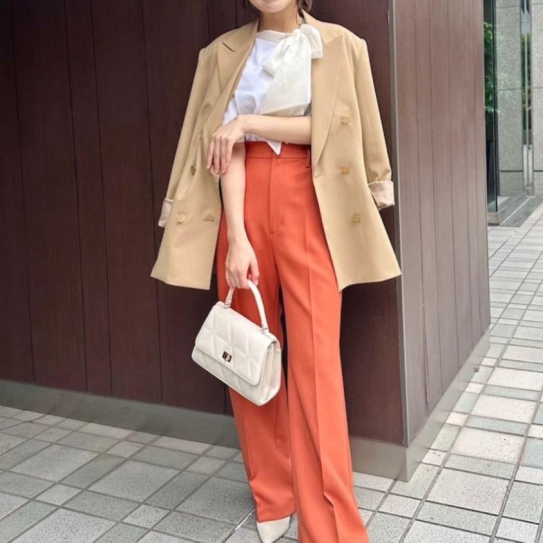 極美品 LOUNIE ダブルテーラードジャケット 金ボタン ベージュ Lサイズ