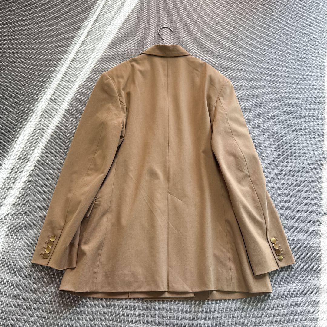 極美品 LOUNIE ダブルテーラードジャケット 金ボタン ベージュ Lサイズ