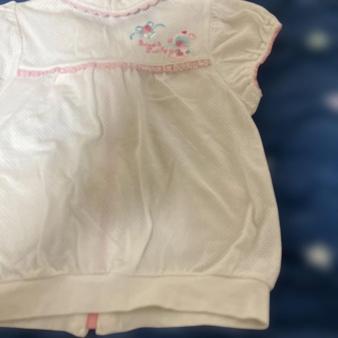 レトロメゾピアノ 120 刺繍ハート ミミポポジップアップ