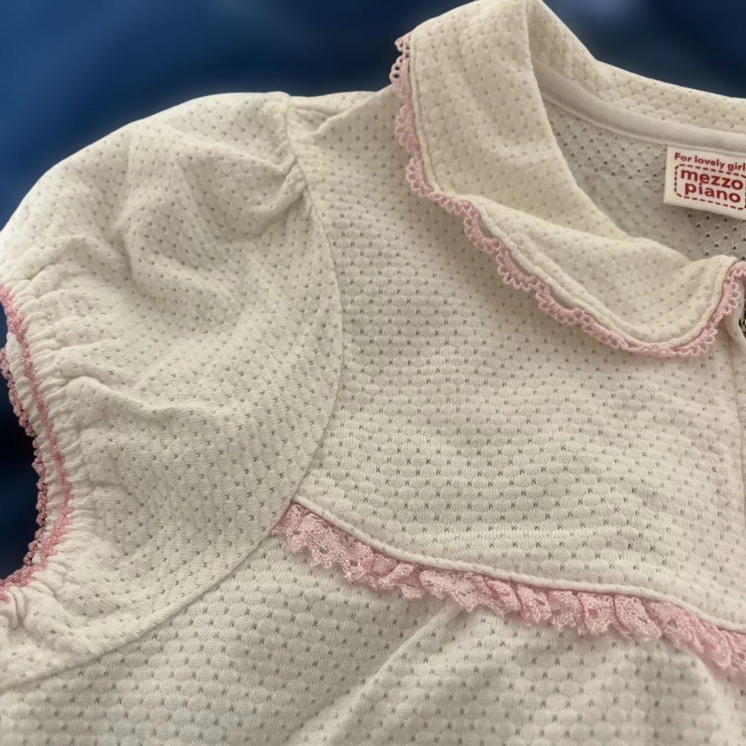 レトロメゾピアノ 120 刺繍ハート ミミポポジップアップ