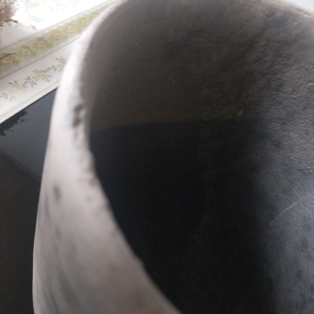 ☆最終価格☆ドマーニ　グレー 円筒　鉢　穴なしドライフラワー付き