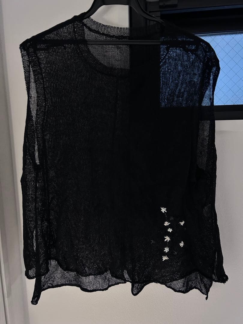 トップス suzukitakayuki embroidered knitting vest