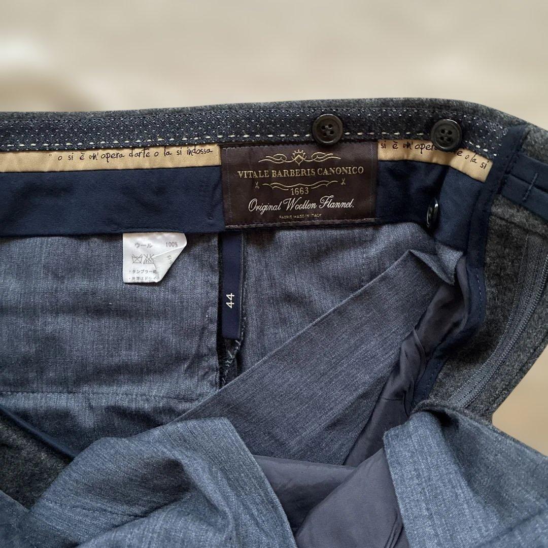 GERMANO ジェルマーノ　ダークグレー プリーツ入りスラックス