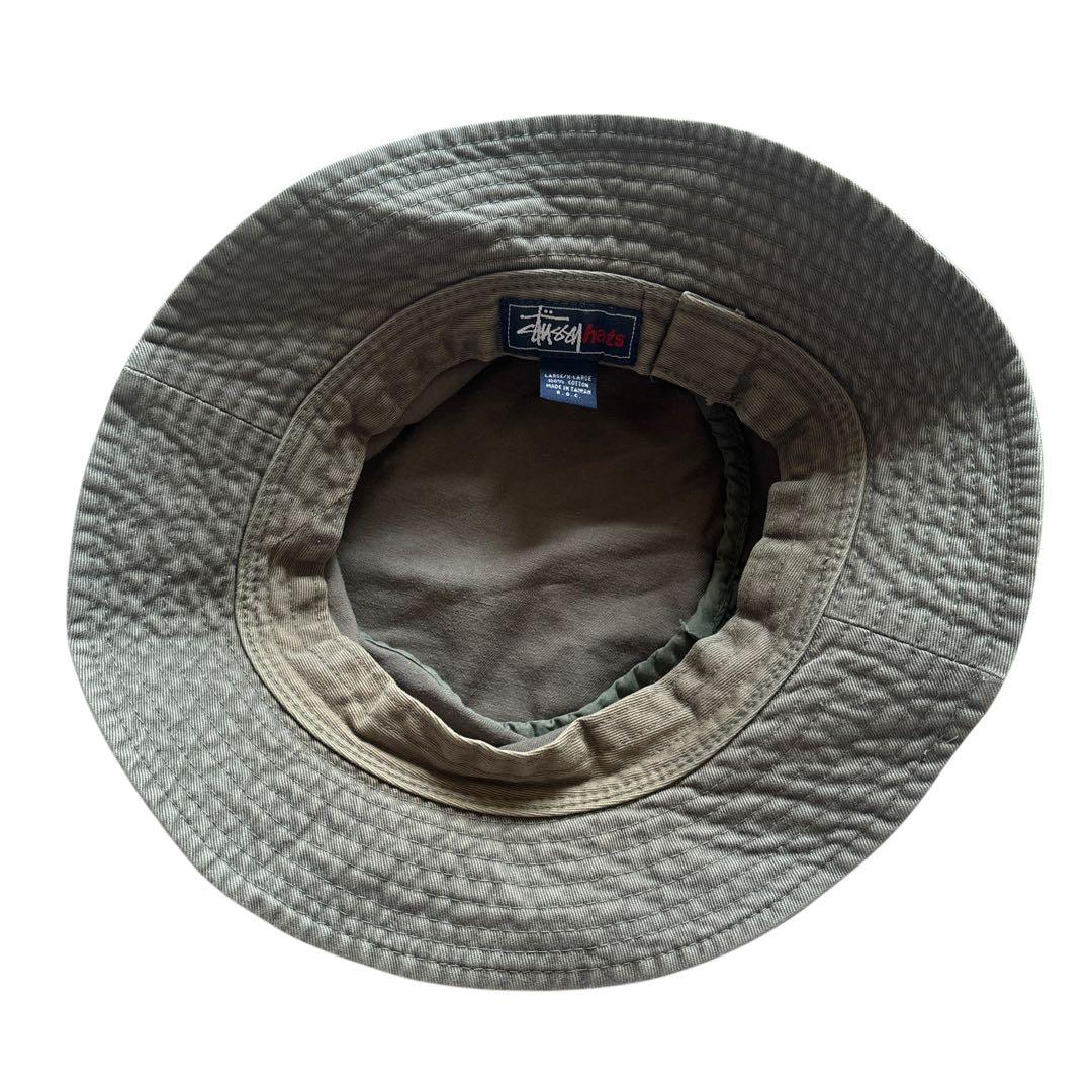 90s old stussy オールドステューシー　バケットハット　カーキ