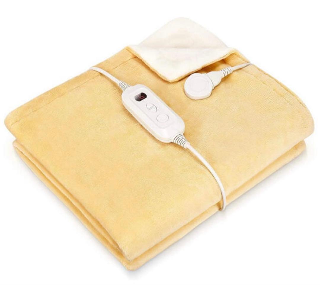 電気掛敷毛布 電気ブランケット 140×80cm電気膝掛け 厚手 ふわふわ 防寒