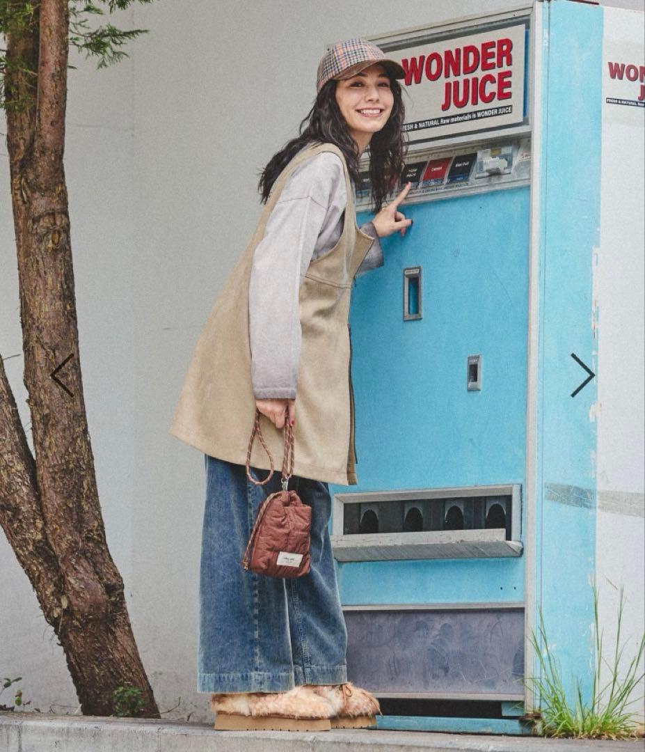 ニコアンド　オリジナルフェイクムートンモカシンブーツ　M ※初期不良あり。