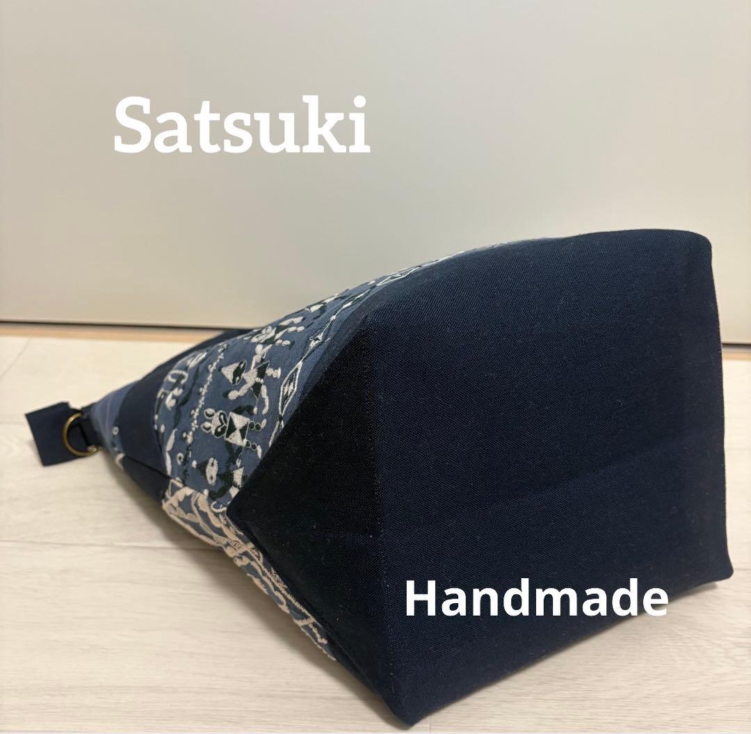 a-yaページ　ハンドメイド　ミナペルホネン　fun blue　バック大