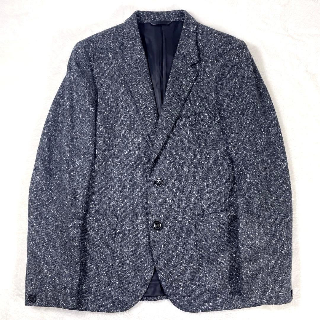 美品 ポールスミス ウールシルク M ホームスパン生地 テーラードジャケット