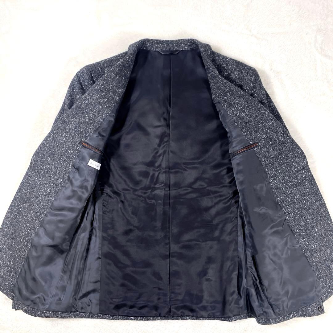 美品 ポールスミス ウールシルク M ホームスパン生地 テーラードジャケット