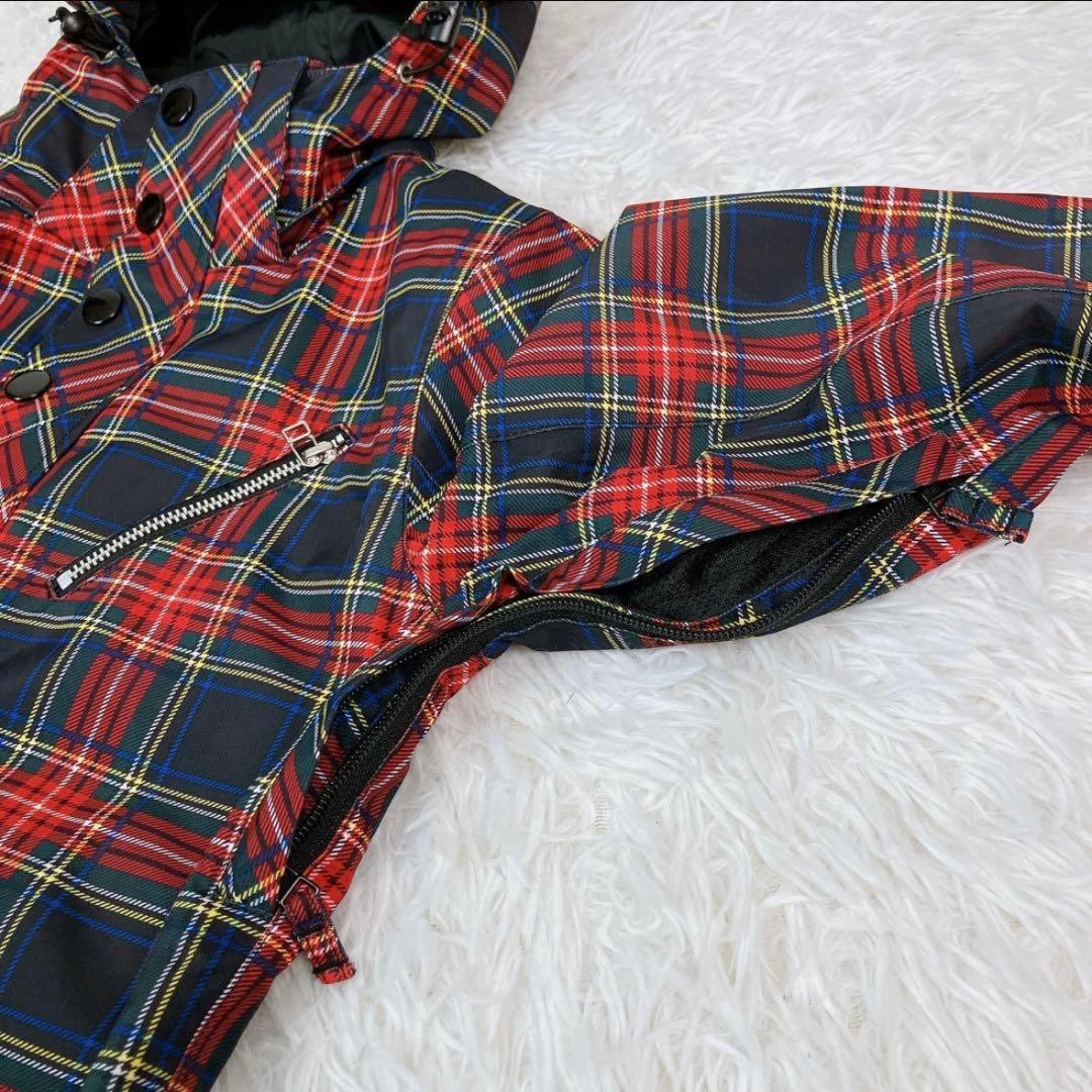 55【極美品】JEWEL スノボウェア 上下セット タータンチェック