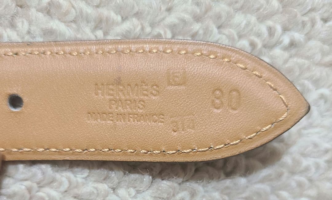 HERMES ブラック ベルト Hロゴバックル