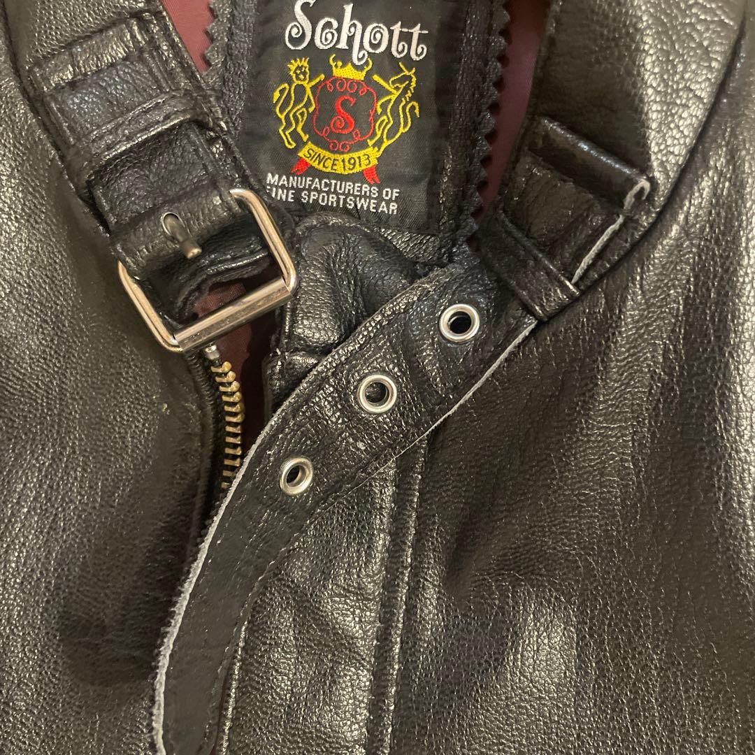 Schott シングルライダース　山羊革