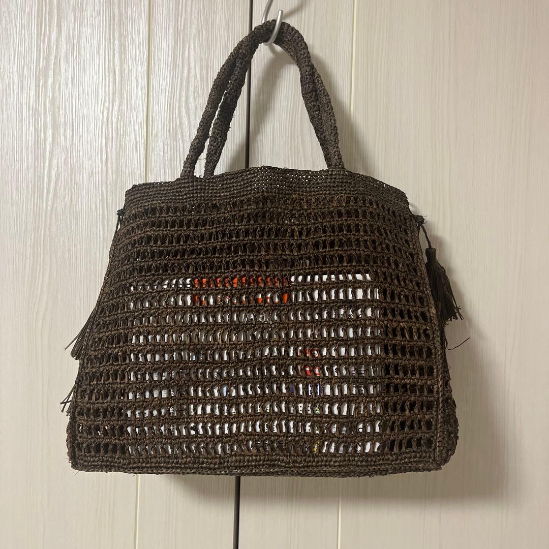 依頼人専用　プリスティン　ダークブラウン編み込みトートバッグ