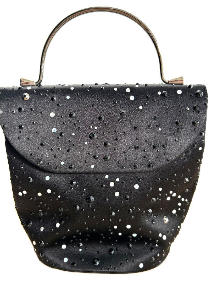 ジョルジオ・アルマーニ ハンドバック ビジュー装飾 中古美品 型崩れ少