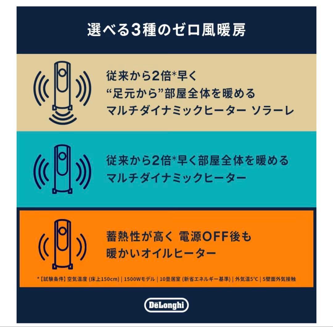 未使用 デロンギ オイルヒーター 10-13畳 RHJ21F1015-BR