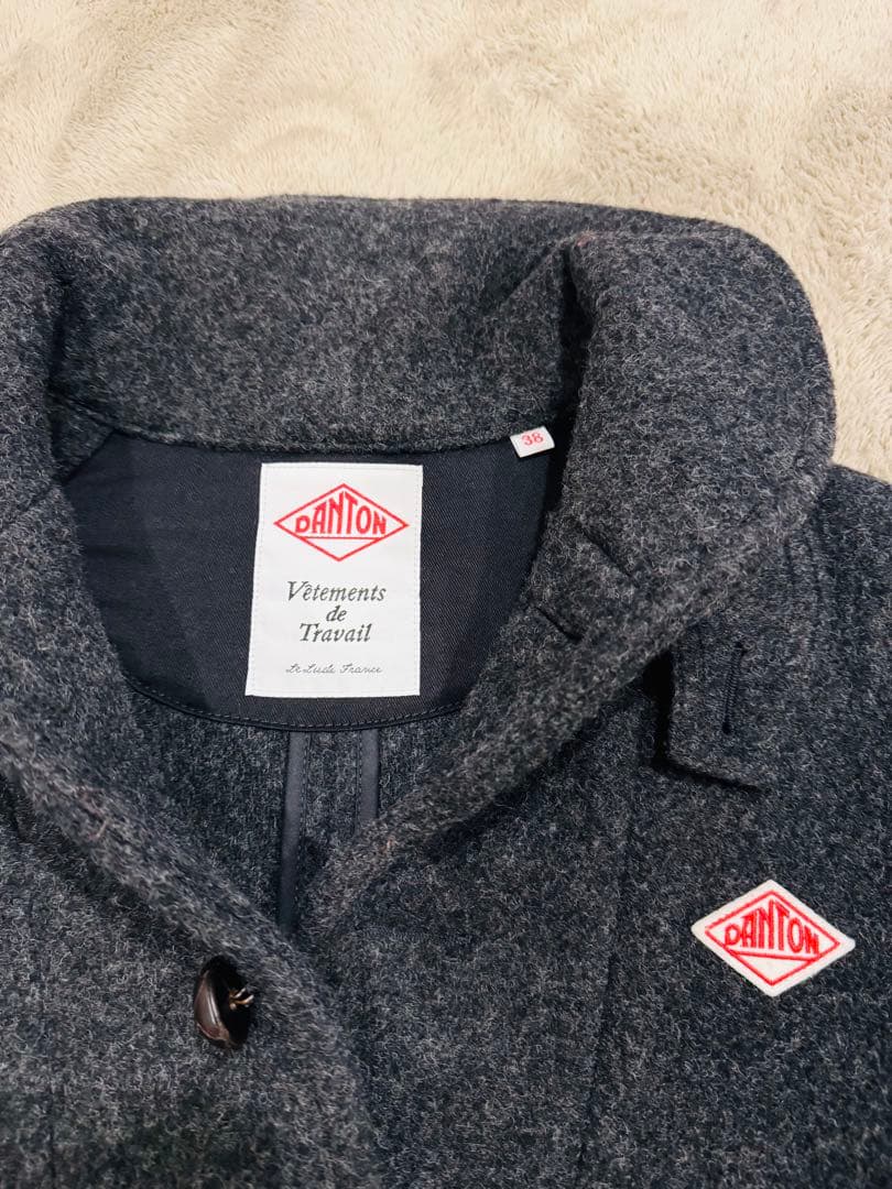 美品】DANTON ダントン ウール混紡 ダッフルコート グレー