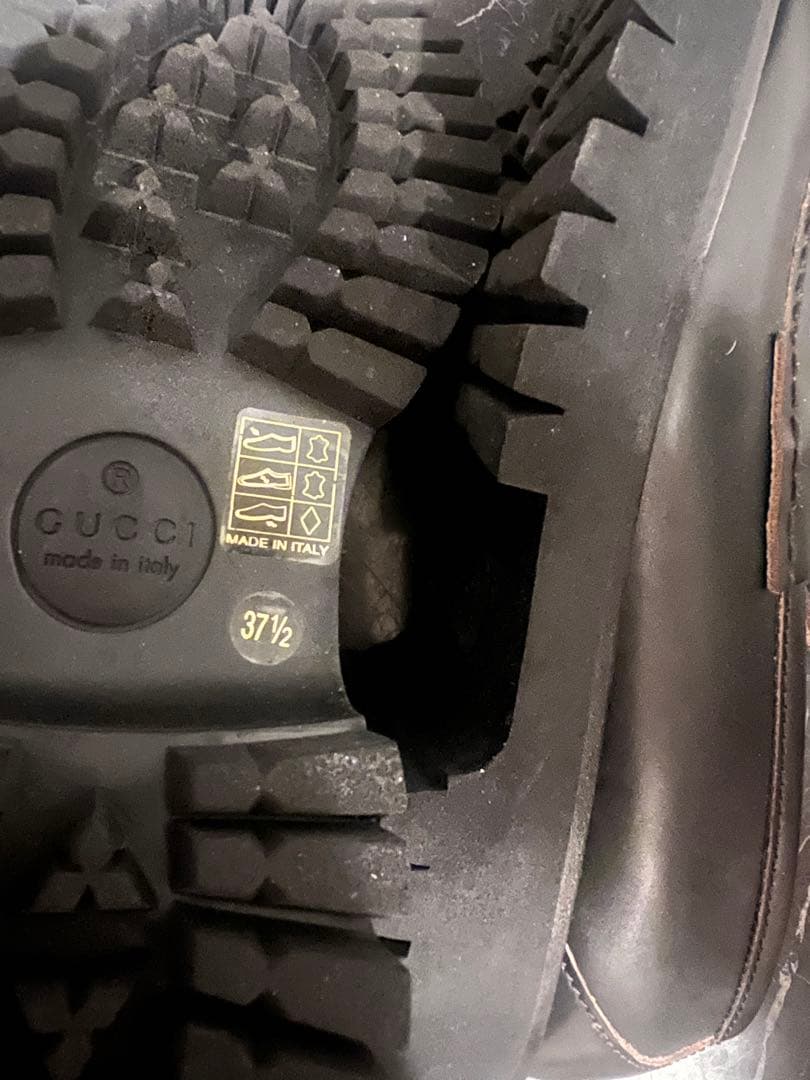 GUCCI厚底 ホースビットブラック レザー ローファー