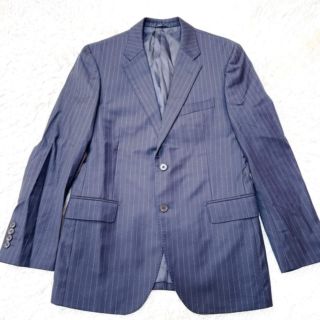 Loro Piana ネイビー ストライプ セットアップ L 冠婚葬祭　イタリア