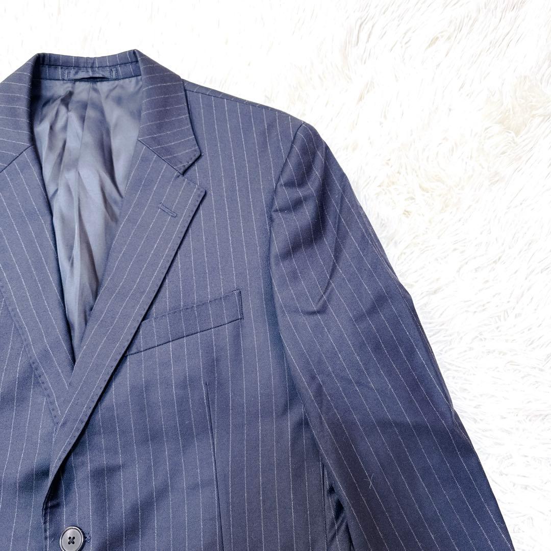 Loro Piana ネイビー ストライプ セットアップ L 冠婚葬祭　イタリア