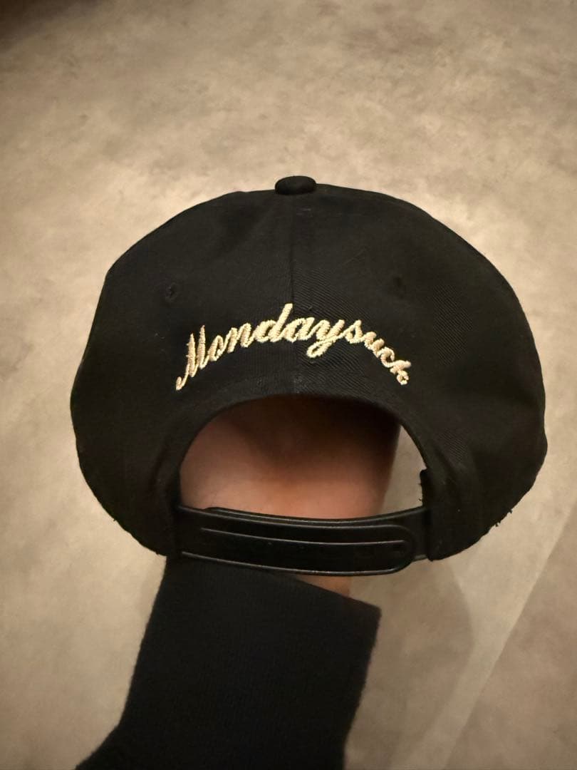 マンデーサック mondaysuck キャップ　ブラック