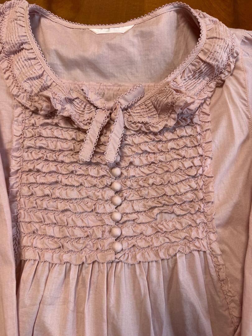 美品！PINK HOUSE フリル付きチュニック 薄いピンク