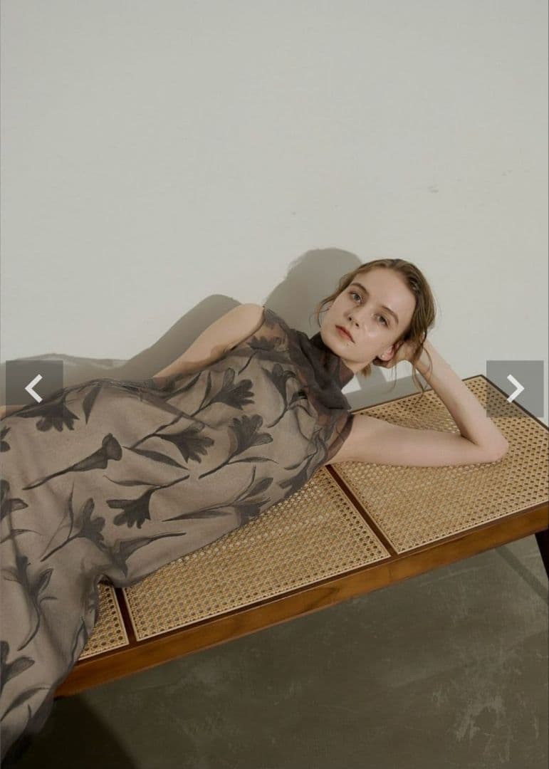 LE’RURE　drape design dress　ブラウン　M