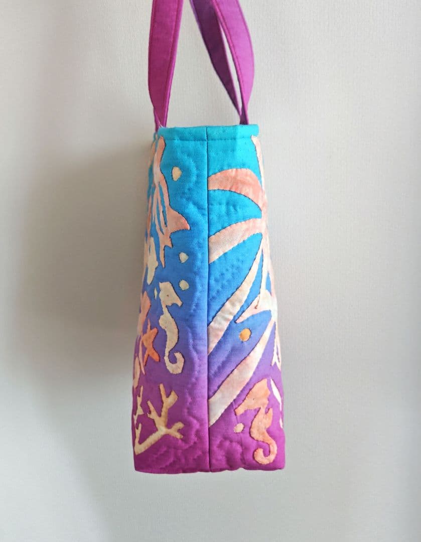 ハンドメイド　ハワイアンキルトバッグ