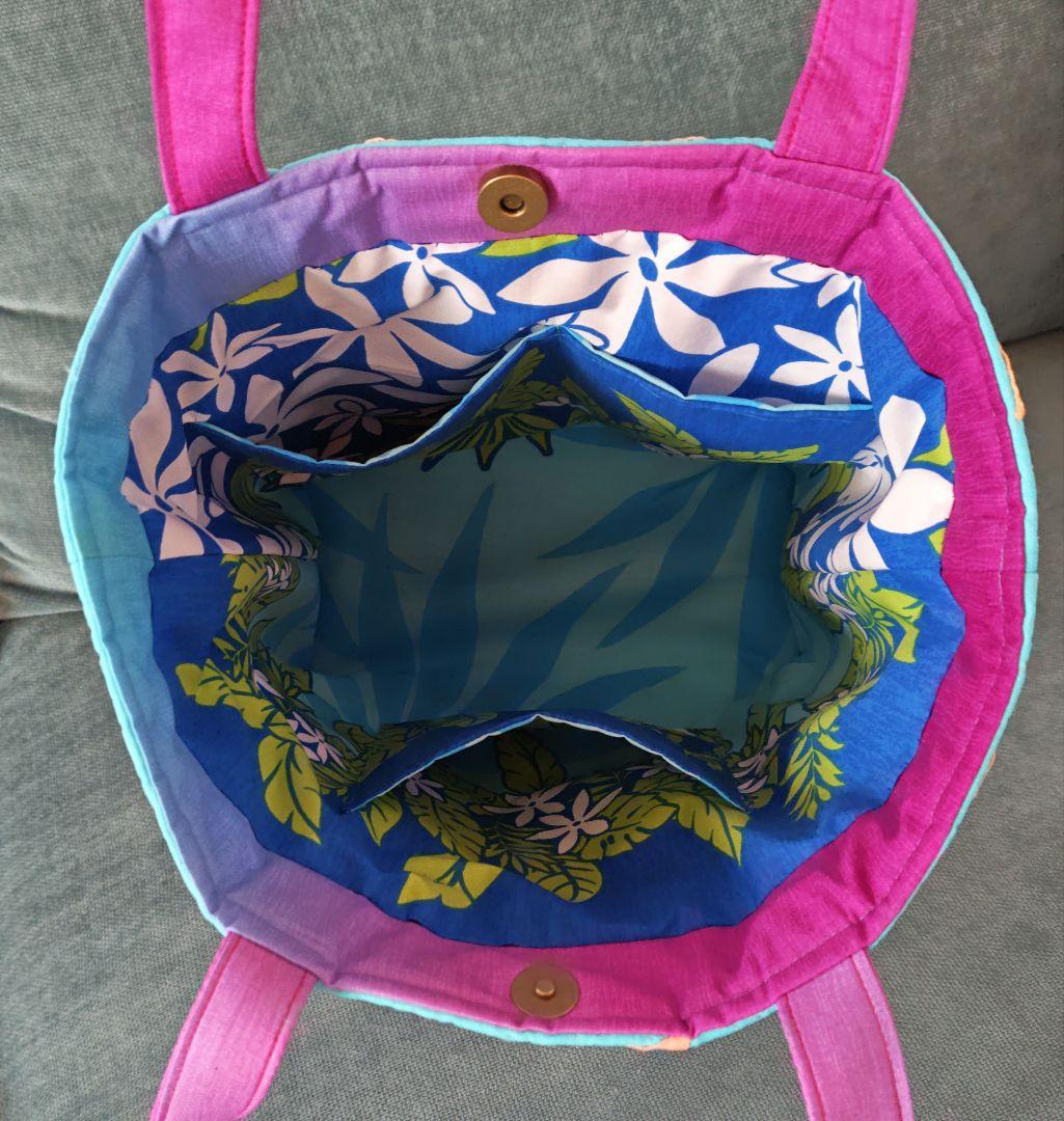 ハンドメイド　ハワイアンキルトバッグ