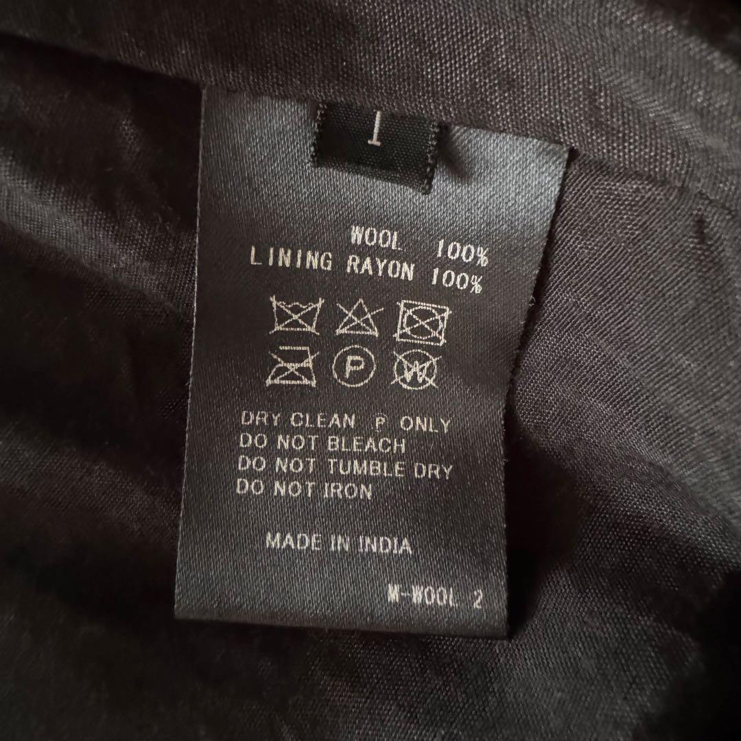 メゾンドソイル　ウール ピンタック ロングワンピース　フレア　黒