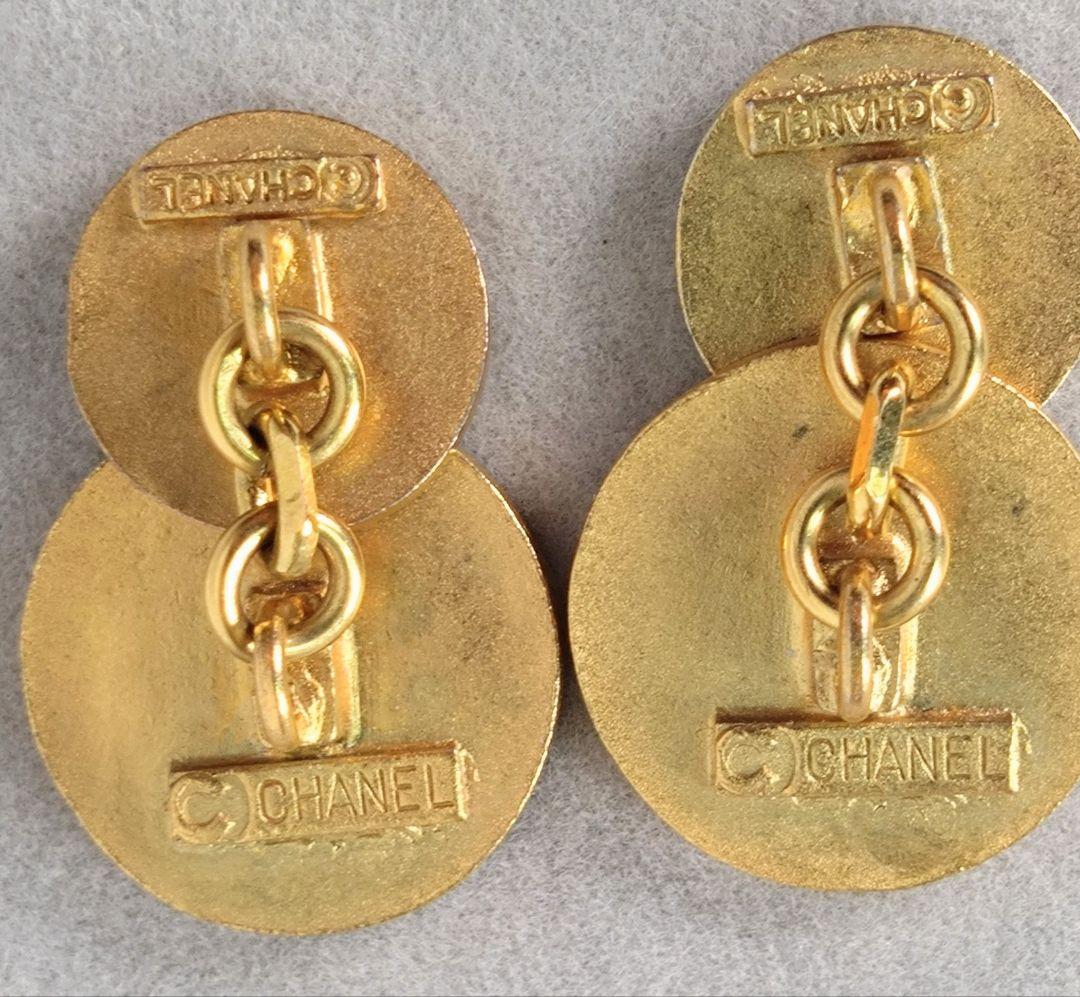 み*ん様 CHANEL シャネル ココマーク ラウンド ゴールド カフス ボタン