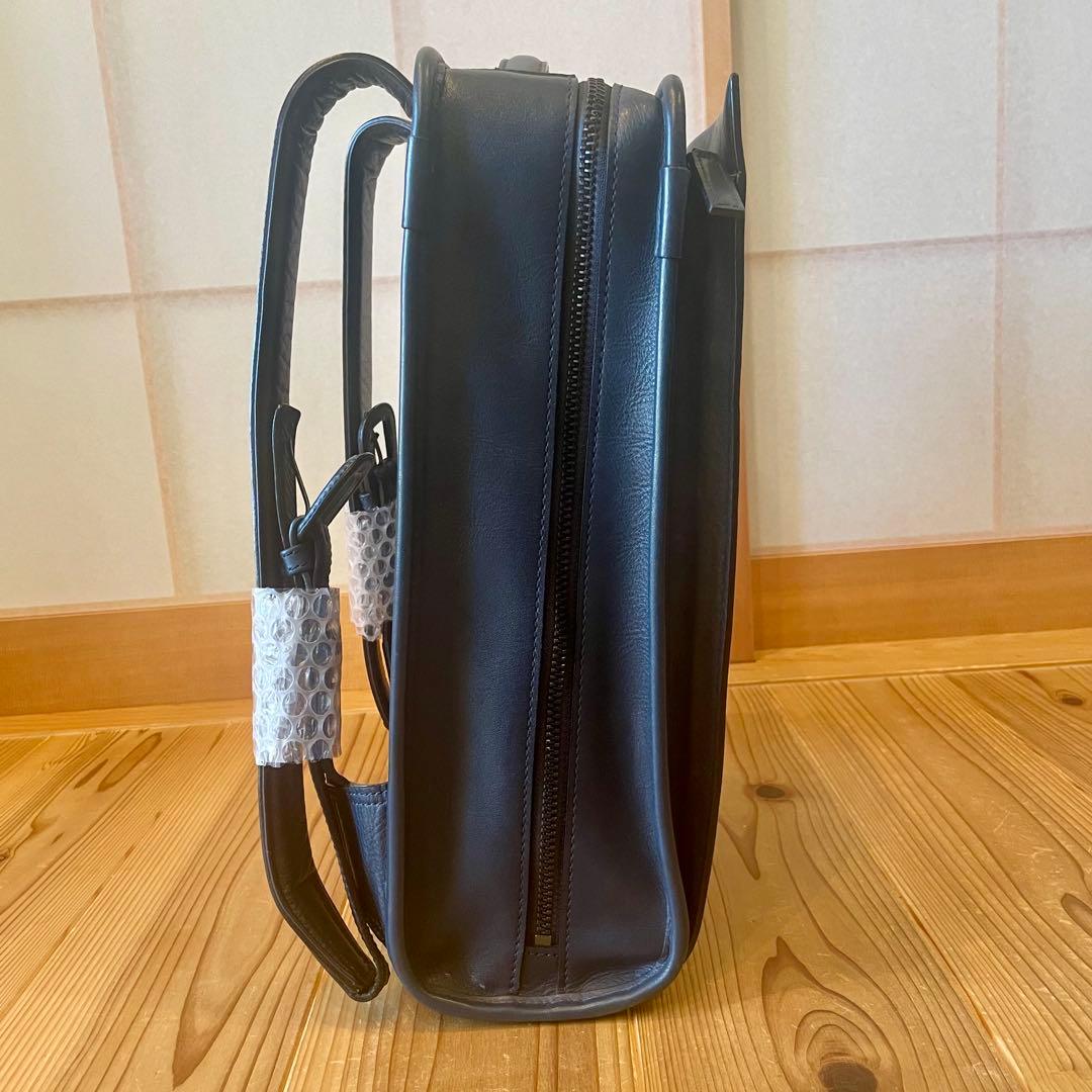 L レザービジネスバッグ 青