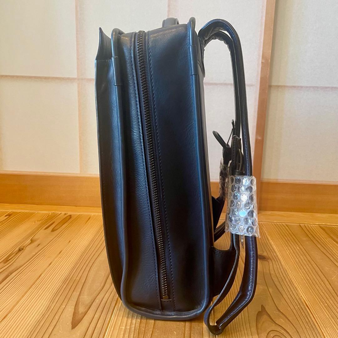 L レザービジネスバッグ 青