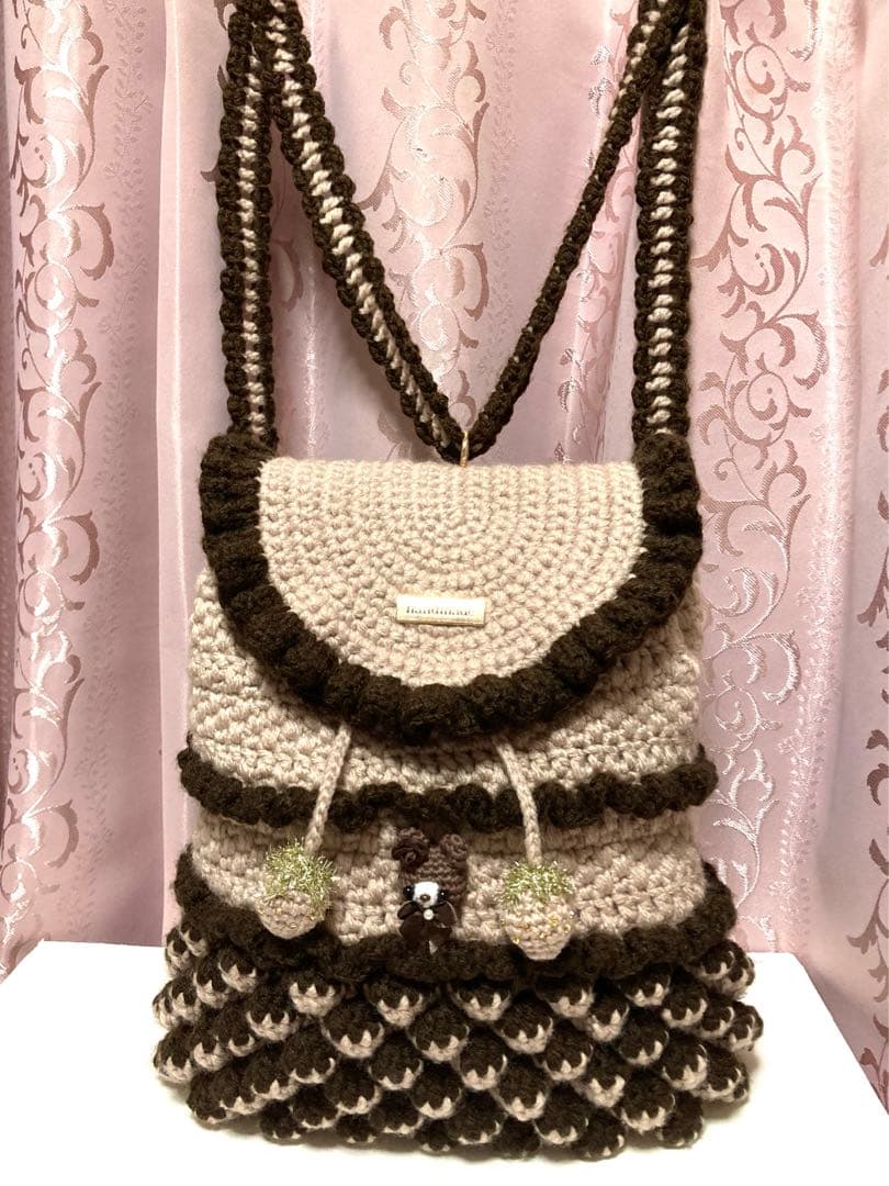♥️手編み♥️ハンドメイド♥️フリルリュックバッグ♥️数量限定♥️
