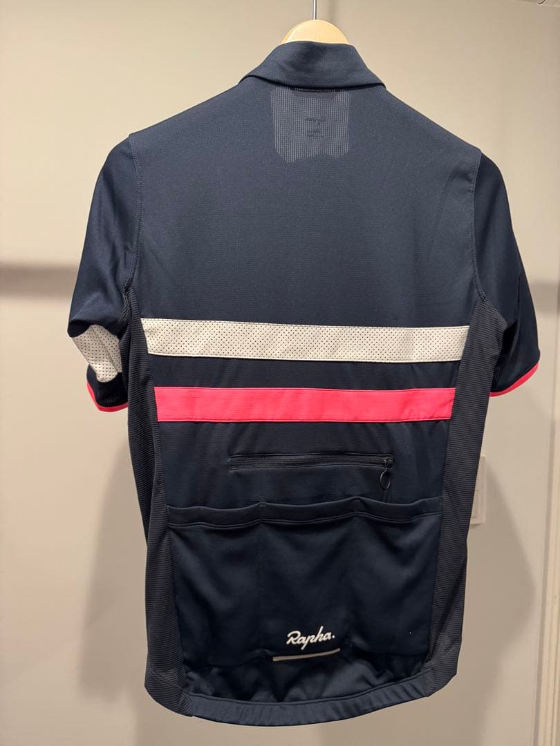 美品！Rapha メンズ ブルベ ライトウェイトジャージ S ネイビー/ピンク