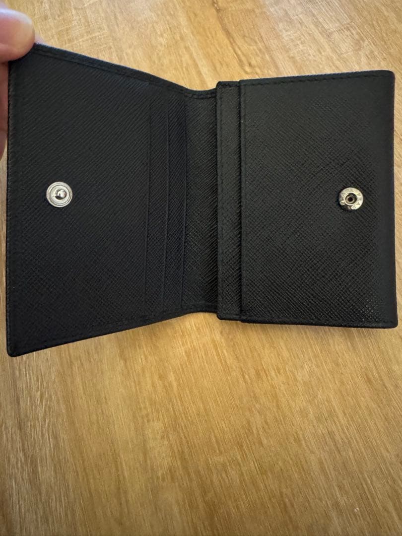 PRADA サフィアーノ ブラック レザー 名刺入れ カードケース