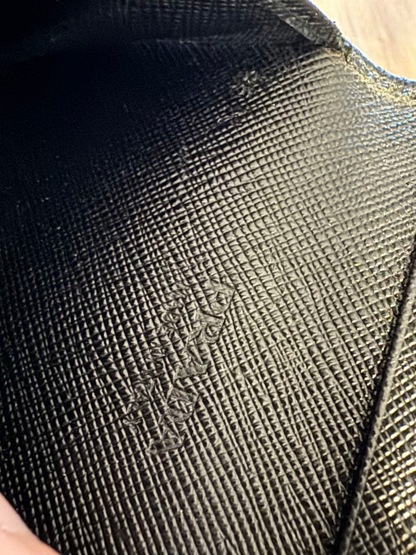 PRADA サフィアーノ ブラック レザー 名刺入れ カードケース