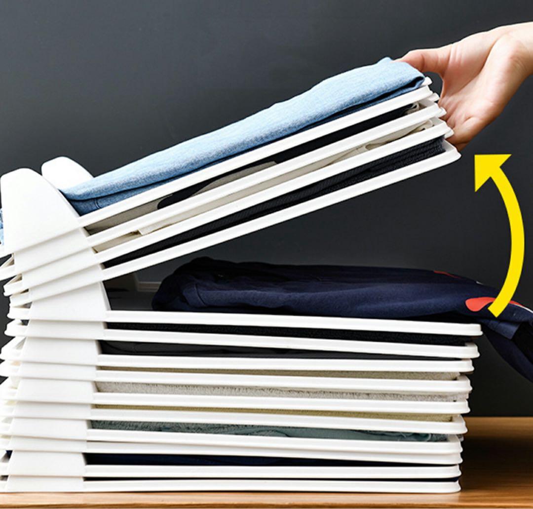 aimoha衣類収納 ボード トレー 畳んで収納 洋服積み重ね スタック収納