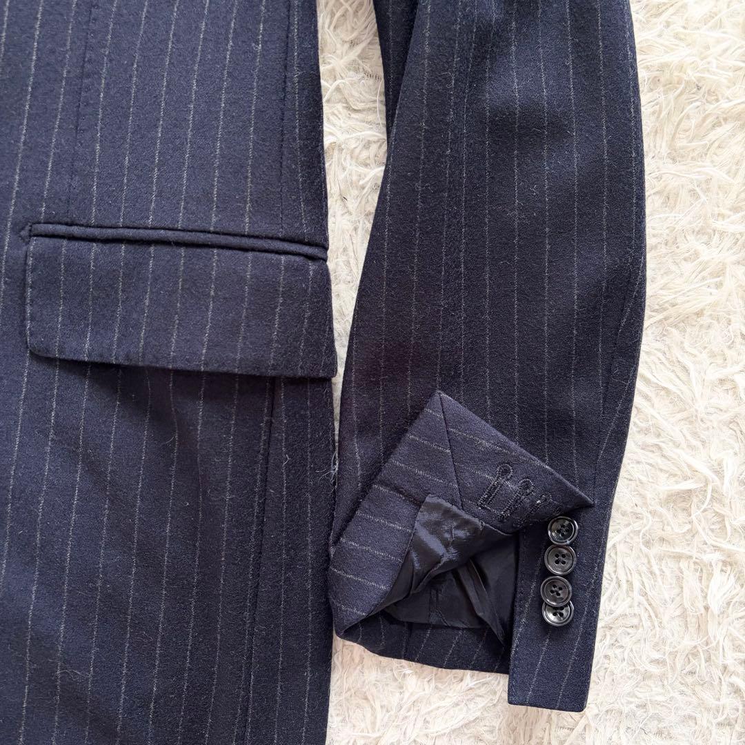 <美品>TAGLIATORE モンテカルロ 秋冬 ウール ネイビー スーツ 46