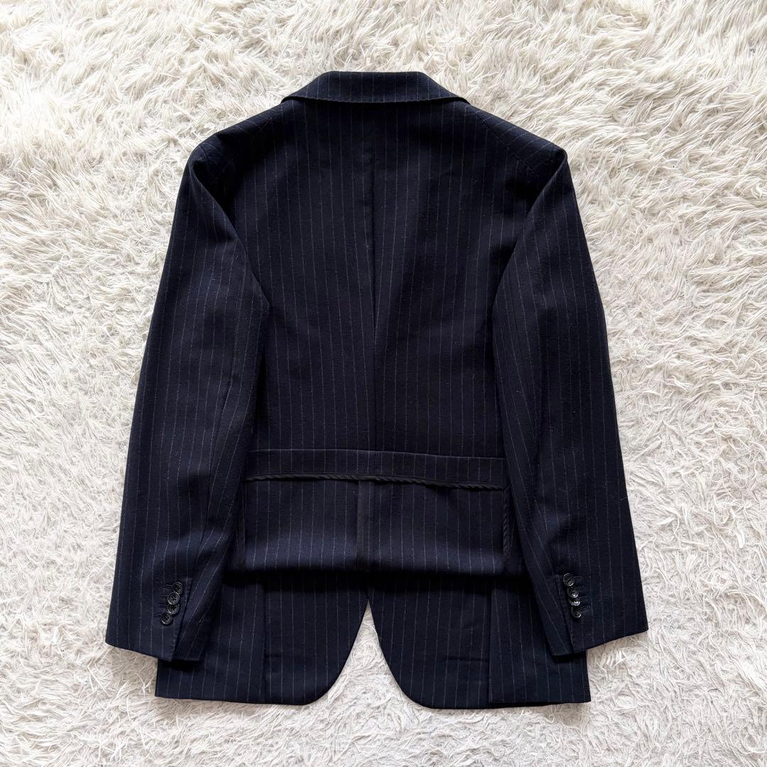 <美品>TAGLIATORE モンテカルロ 秋冬 ウール ネイビー スーツ 46