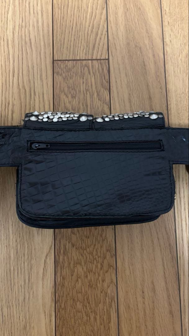 バッグ Kmrii hip bag CRAZY SILVER STUDDED