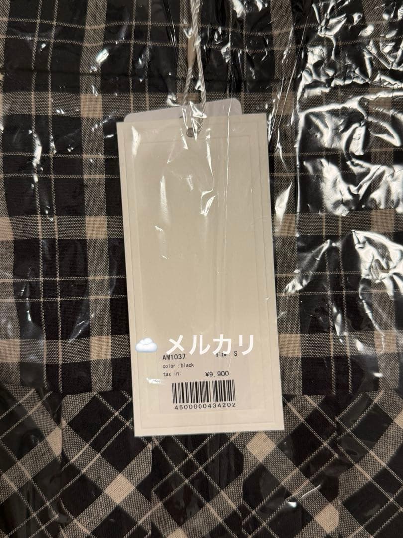 スカート andmary Coco check pleats skirt black S