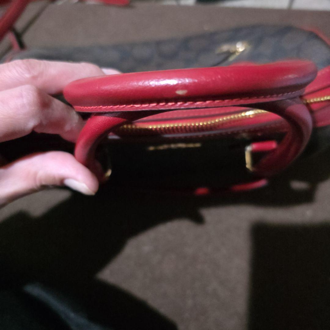 Coach バッグ 黒赤