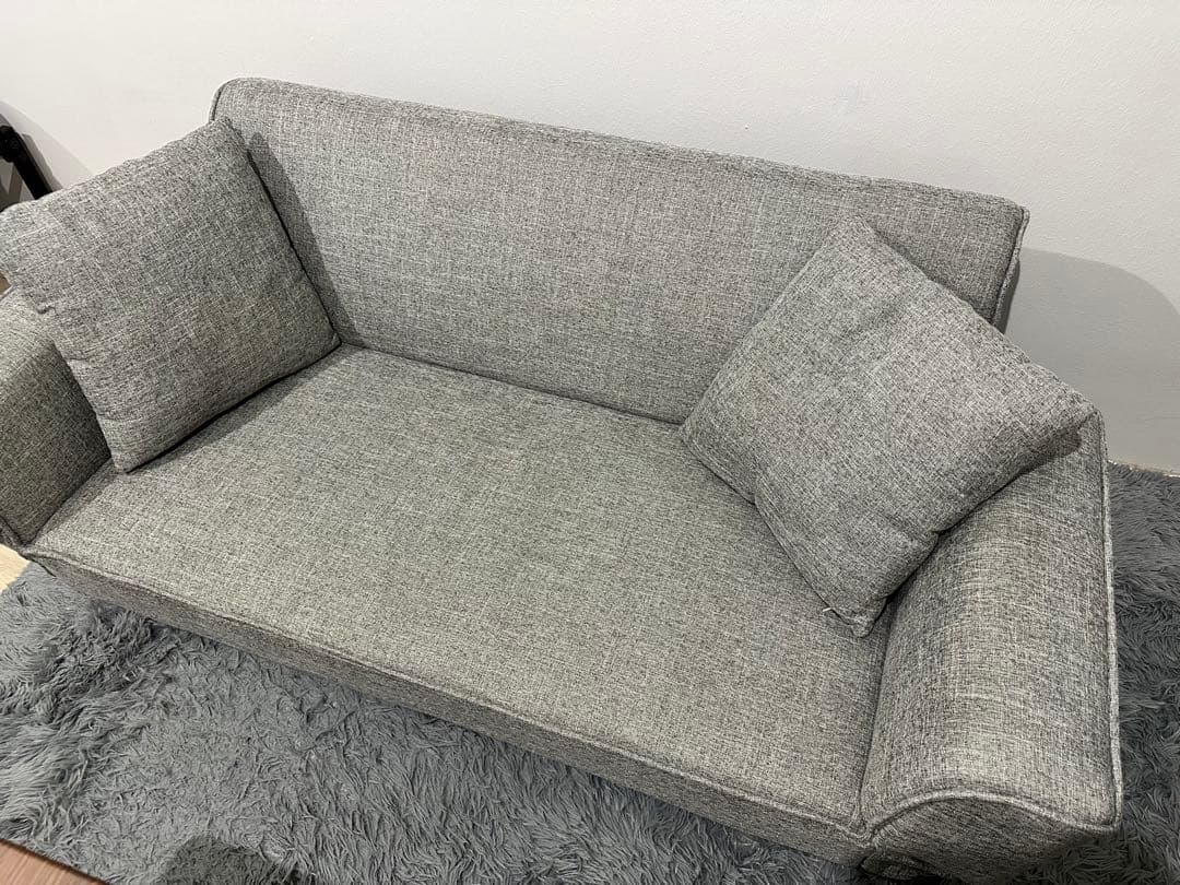 [幅143] 2人掛けソファ リクライニング ソファ天然木脚 LOWYA