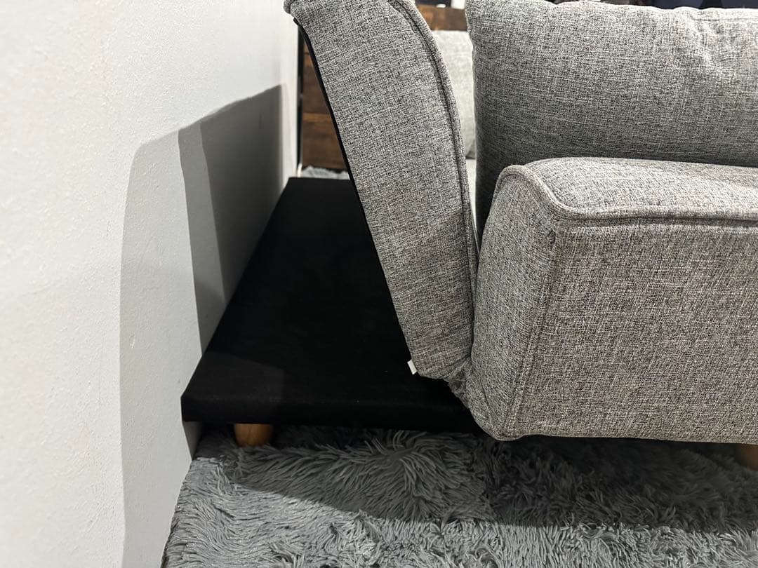 [幅143] 2人掛けソファ リクライニング ソファ天然木脚 LOWYA