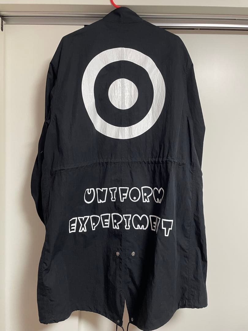 サイズS UNIFORM EXPERIMENT ブラックモッズコート