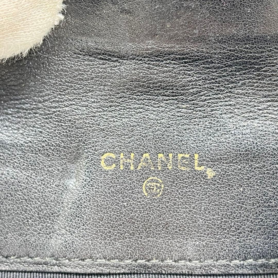 CHANEL ケース 小銭入れ ビコローレ ココマーク 黒 レザー