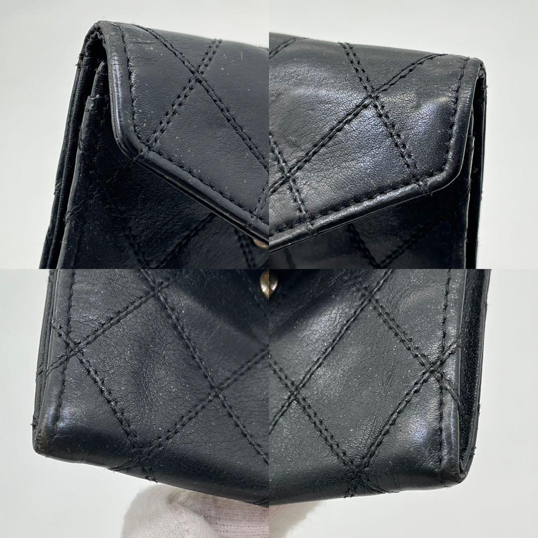 CHANEL ケース 小銭入れ ビコローレ ココマーク 黒 レザー